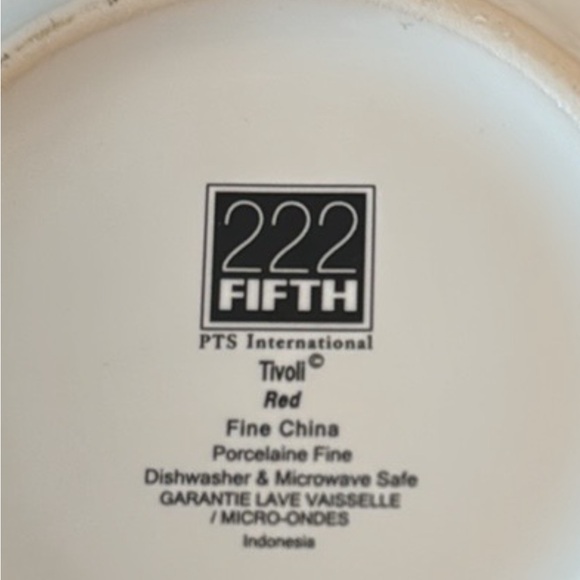 Red Christmas Tree Plates Partridge Holiday Cookie Dessert 222 Fifth Tivoli - Picture 8 of 10